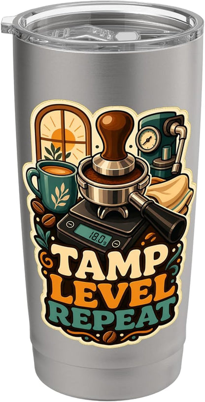 TAMP LEVEL REPEAT Hobby Table Calm Stainless Steel Insulated Tumbler