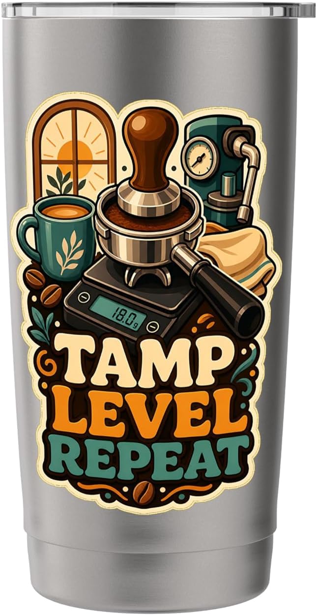 TAMP LEVEL REPEAT Hobby Table Calm Stainless Steel Insulated Tumbler