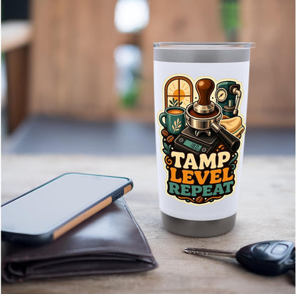 TAMP LEVEL REPEAT Hobby Table Calm Stainless Steel Insulated Tumbler