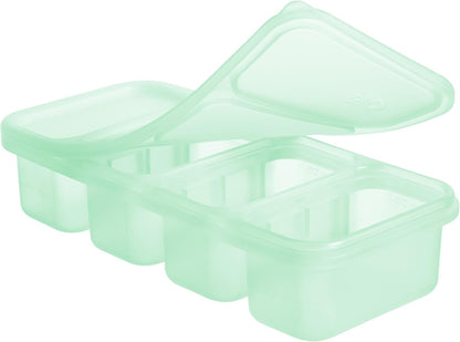 Silicone Freezer Tray with Lid, 1/2 Cup Baby Food Molds (Blueberry)