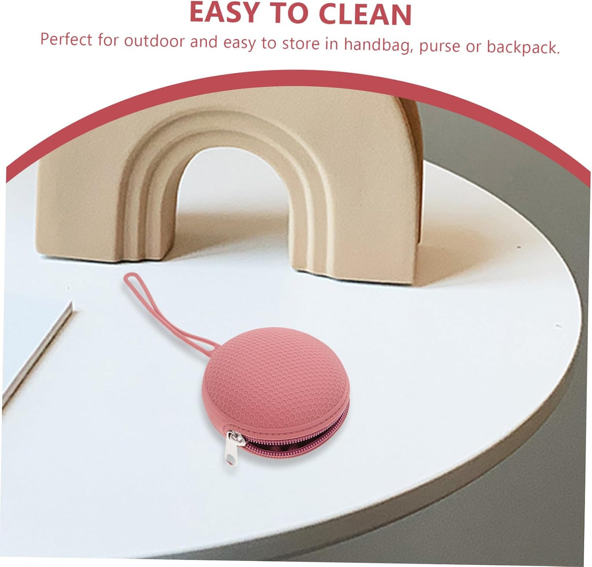 Pacifier Storage Holder Case Sturdy Zippers Portable Bag for Diaper Bag Silicone