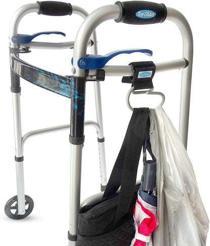 Jumbo Swirly Hook for Strollers/Walkers, Silver/Black (Silver)
