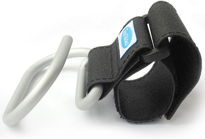 Jumbo Swirly Hook for Strollers/Walkers, Silver/Black (Silver)
