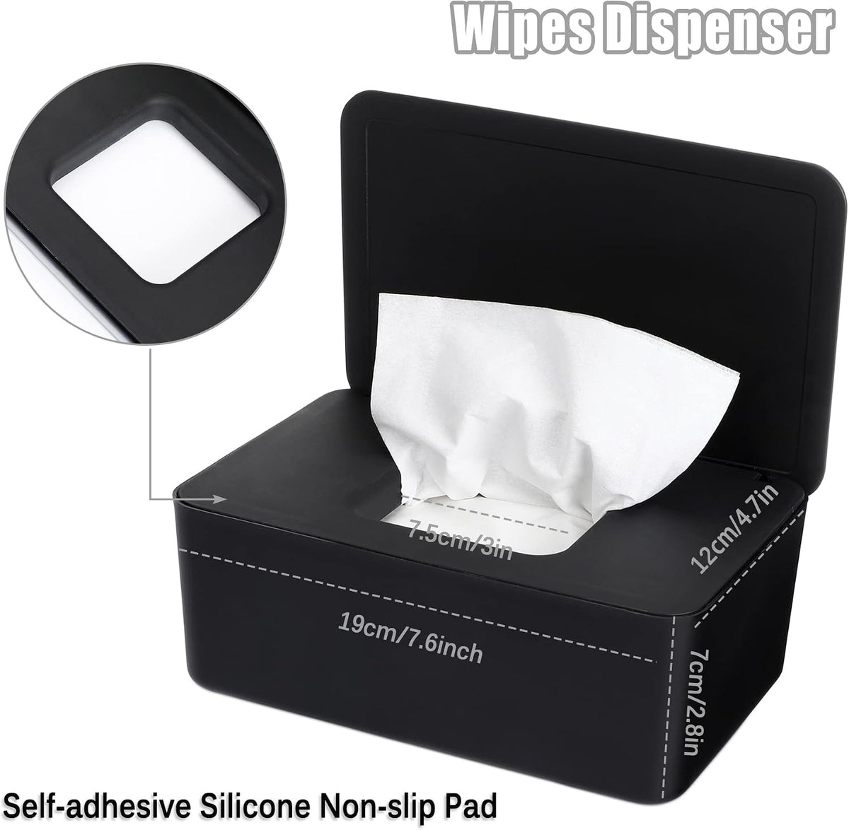 Wipes Dispenser, Baby Wipe Holder, Keeps Wipes Fresh, Refillable Wipe Container Baby Wipes Case for Bathroom Wipes Pouch Case, Deep Blue