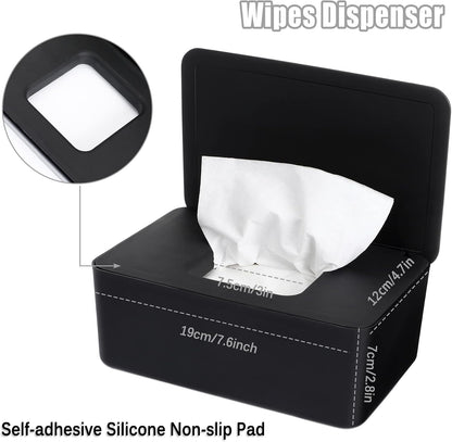 Wipes Dispenser, Baby Wipe Holder, Keeps Wipes Fresh, Refillable Wipe Container Baby Wipes Case for Bathroom Wipes Pouch Case, Deep Blue