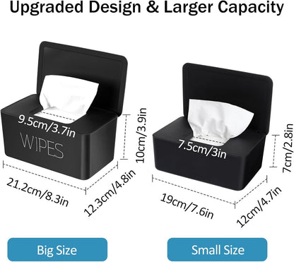 Wipes Dispenser, Baby Wipe Holder, Keeps Wipes Fresh, Refillable Wipe Container Baby Wipes Case for Bathroom Wipes Pouch Case, Deep Blue
