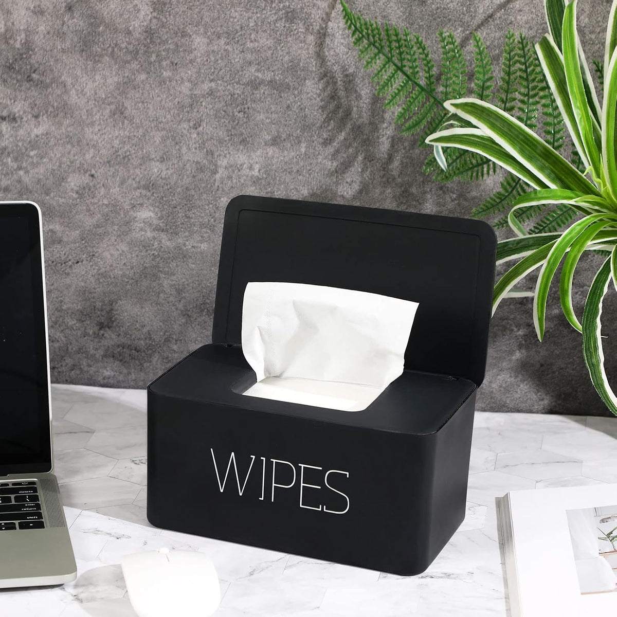Wipes Dispenser, Baby Wipe Holder, Keeps Wipes Fresh, Refillable Wipe Container Baby Wipes Case for Bathroom Wipes Pouch Case, Deep Blue
