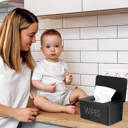 Wipes Dispenser, Baby Wipe Holder, Keeps Wipes Fresh, Refillable Wipe Container Baby Wipes Case for Bathroom Wipes Pouch Case, Deep Blue