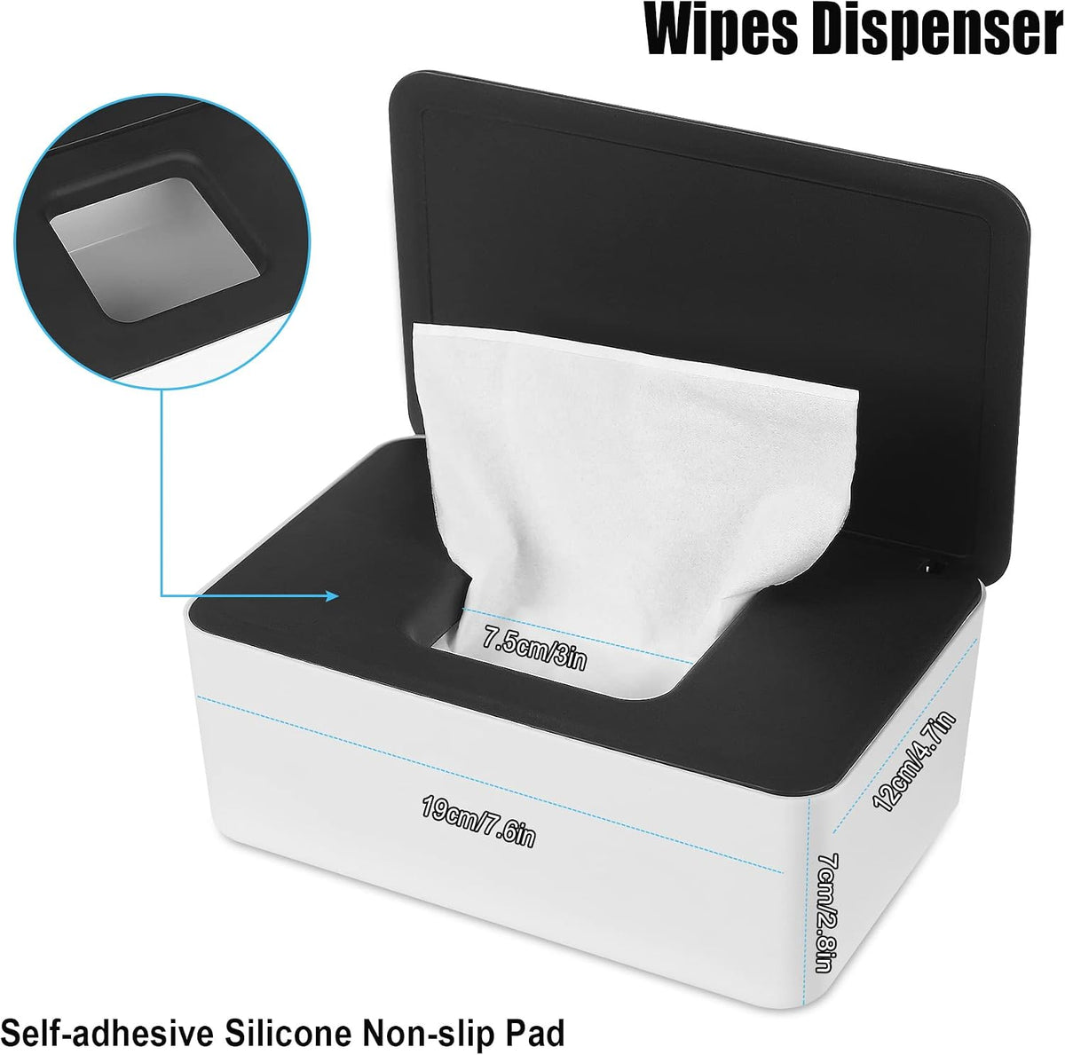 Wipes Dispenser, Baby Wipe Holder, Keeps Wipes Fresh, Refillable Wipe Container Baby Wipes Case for Bathroom Wipes Pouch Case, Deep Blue