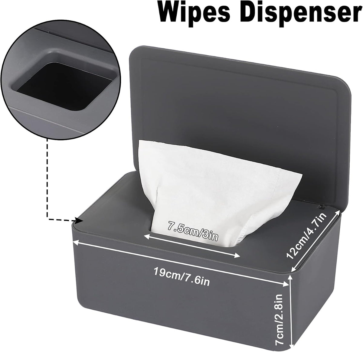 Wipes Dispenser, Baby Wipe Holder, Keeps Wipes Fresh, Refillable Wipe Container Baby Wipes Case for Bathroom Wipes Pouch Case, Deep Blue