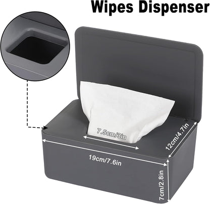 Wipes Dispenser, Baby Wipe Holder, Keeps Wipes Fresh, Refillable Wipe Container Baby Wipes Case for Bathroom Wipes Pouch Case, Deep Blue