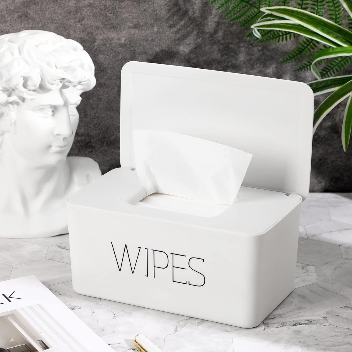Wipes Dispenser, Baby Wipe Holder, Keeps Wipes Fresh, Refillable Wipe Container Baby Wipes Case for Bathroom Wipes Pouch Case, Deep Blue