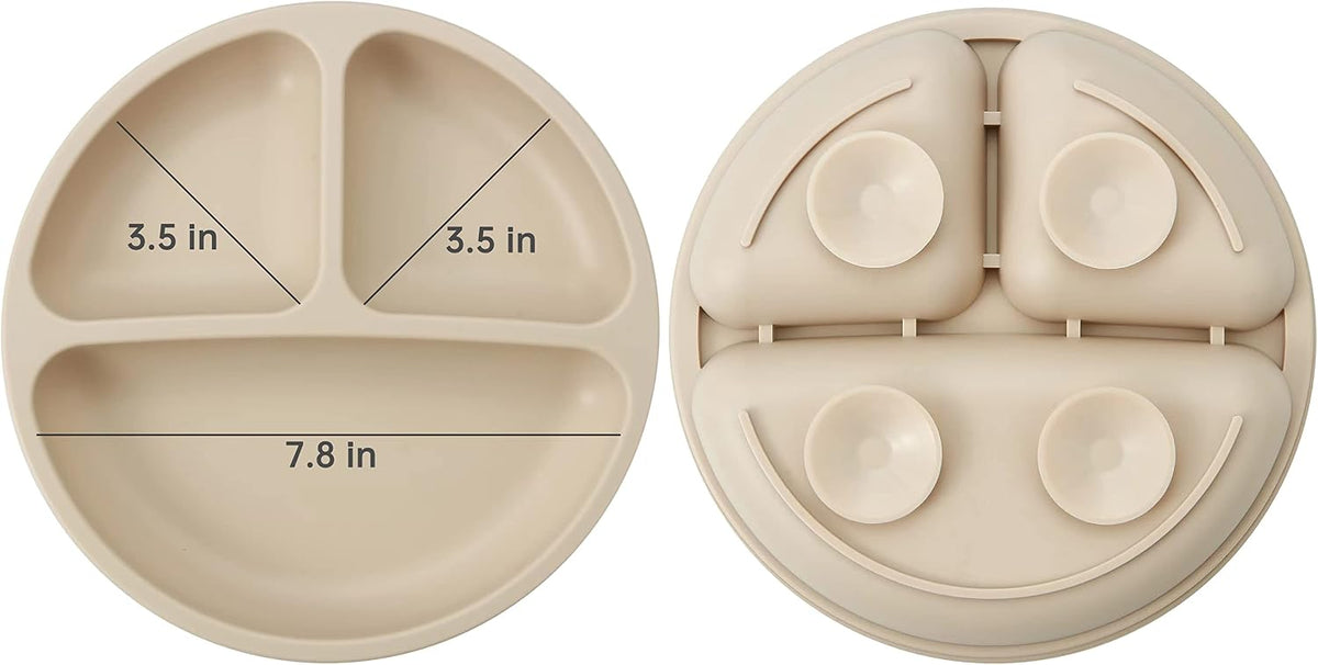 Silicone Baby Feeding Set & 6 Pack Silicone Baby Spoons and Fork