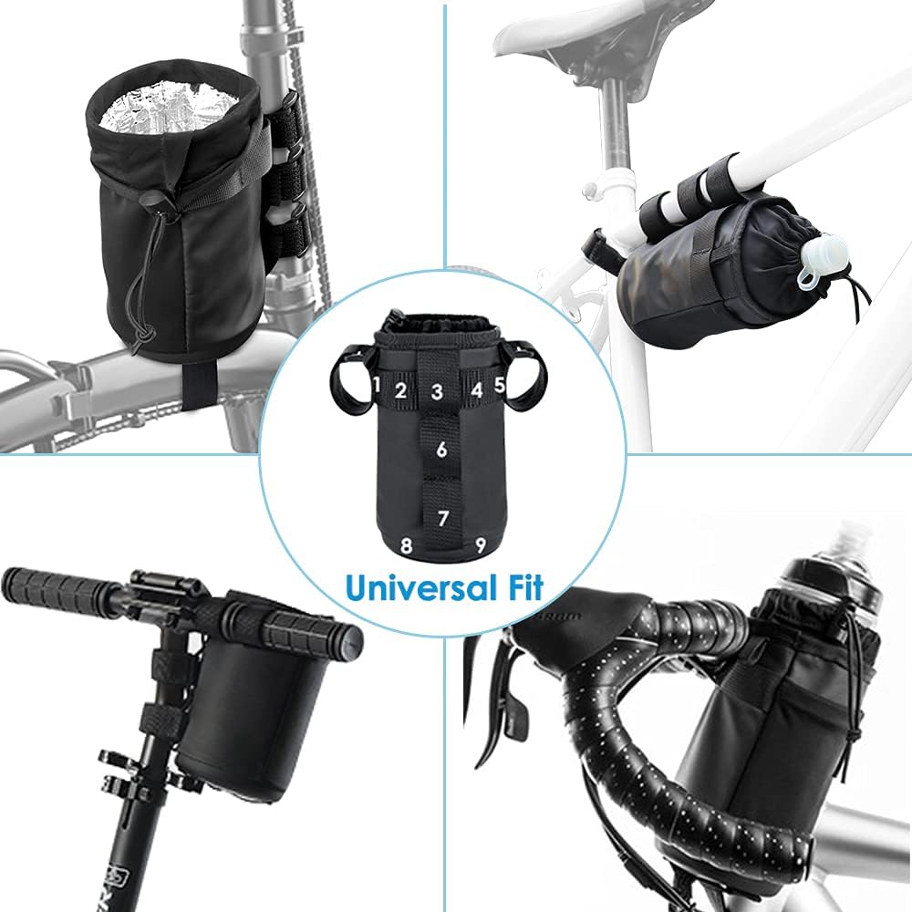 Bike Water Bottle Holder, Insulated Bicycle Cup Holder for Handlebar