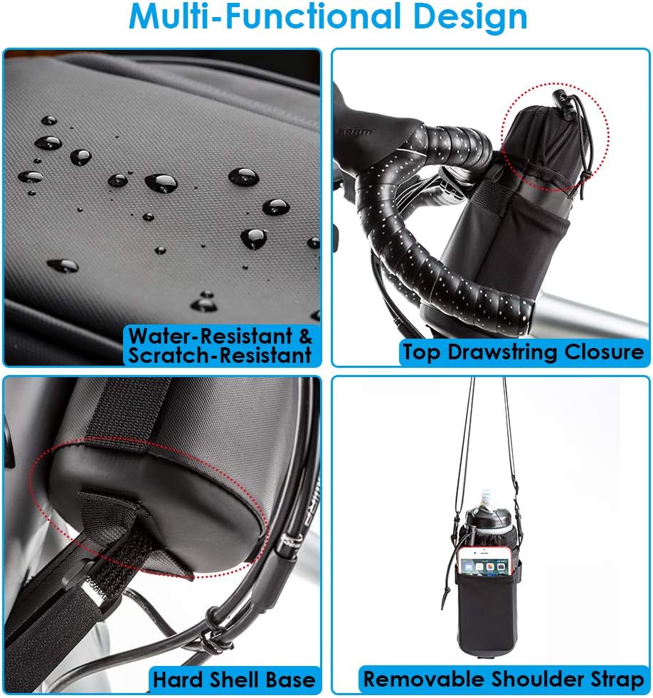 Bike Water Bottle Holder, Insulated Bicycle Cup Holder for Handlebar