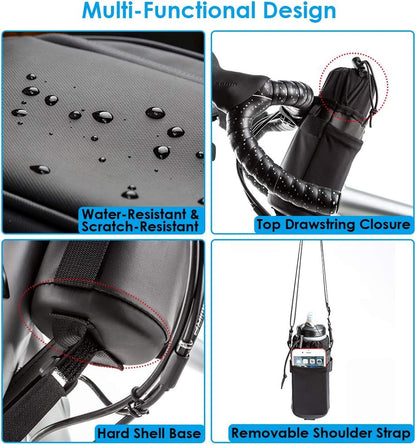 Bike Water Bottle Holder, Insulated Bicycle Cup Holder for Handlebar