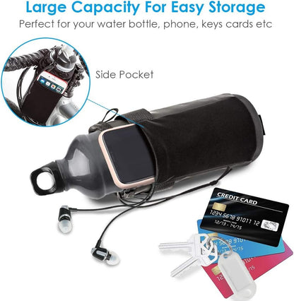Bike Water Bottle Holder, Insulated Bicycle Cup Holder for Handlebar