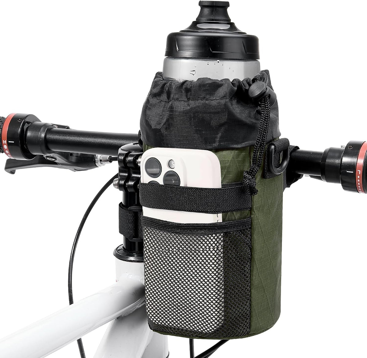Bike Water Bottle Holder, Insulated Bicycle Cup Holder for Handlebar
