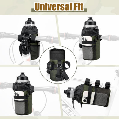 Bike Water Bottle Holder, Insulated Bicycle Cup Holder for Handlebar