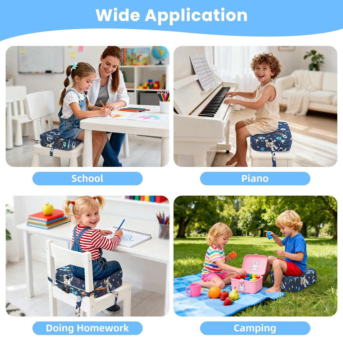 Toddler Booster Seat for Table Kitchen Chair, Excavator