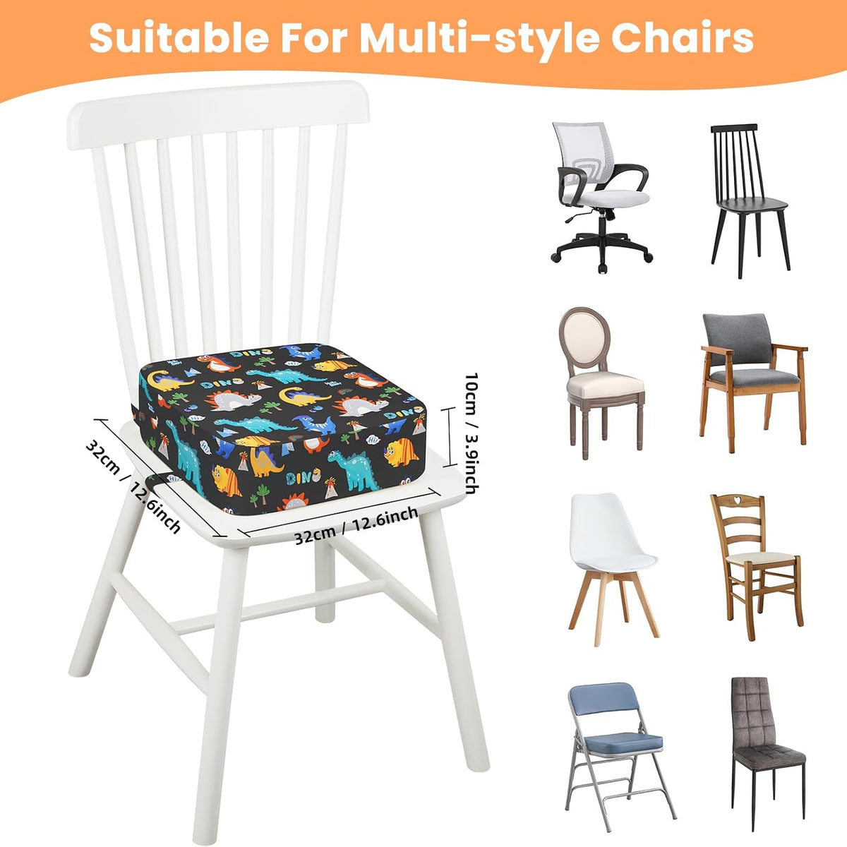 Toddler Booster Seat for Table Kitchen Chair, Excavator