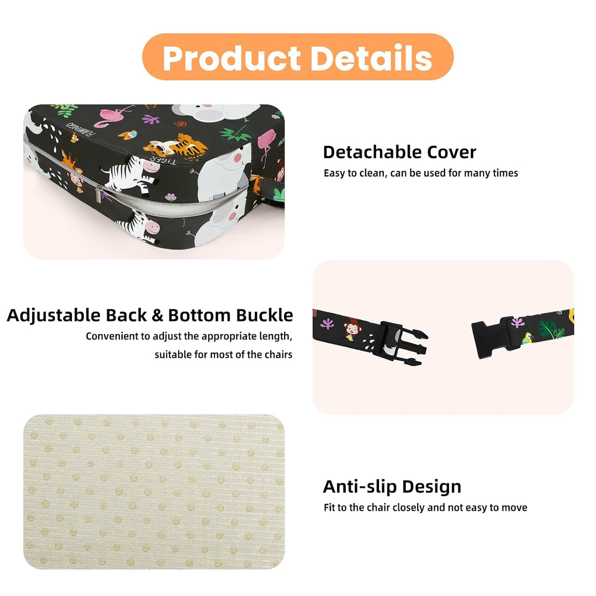 Toddler Booster Seat for Table Kitchen Chair, Excavator