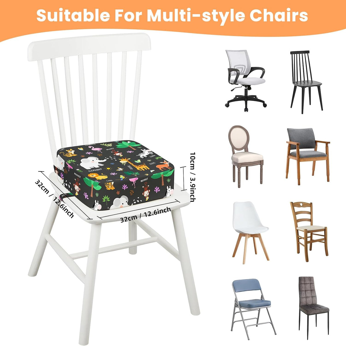 Toddler Booster Seat for Table Kitchen Chair, Excavator