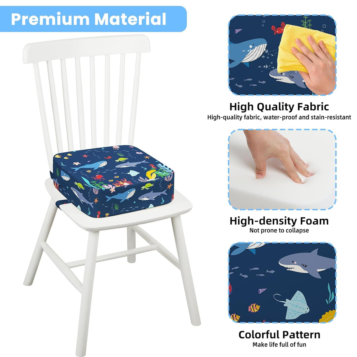 Toddler Booster Seat for Table Kitchen Chair, Excavator