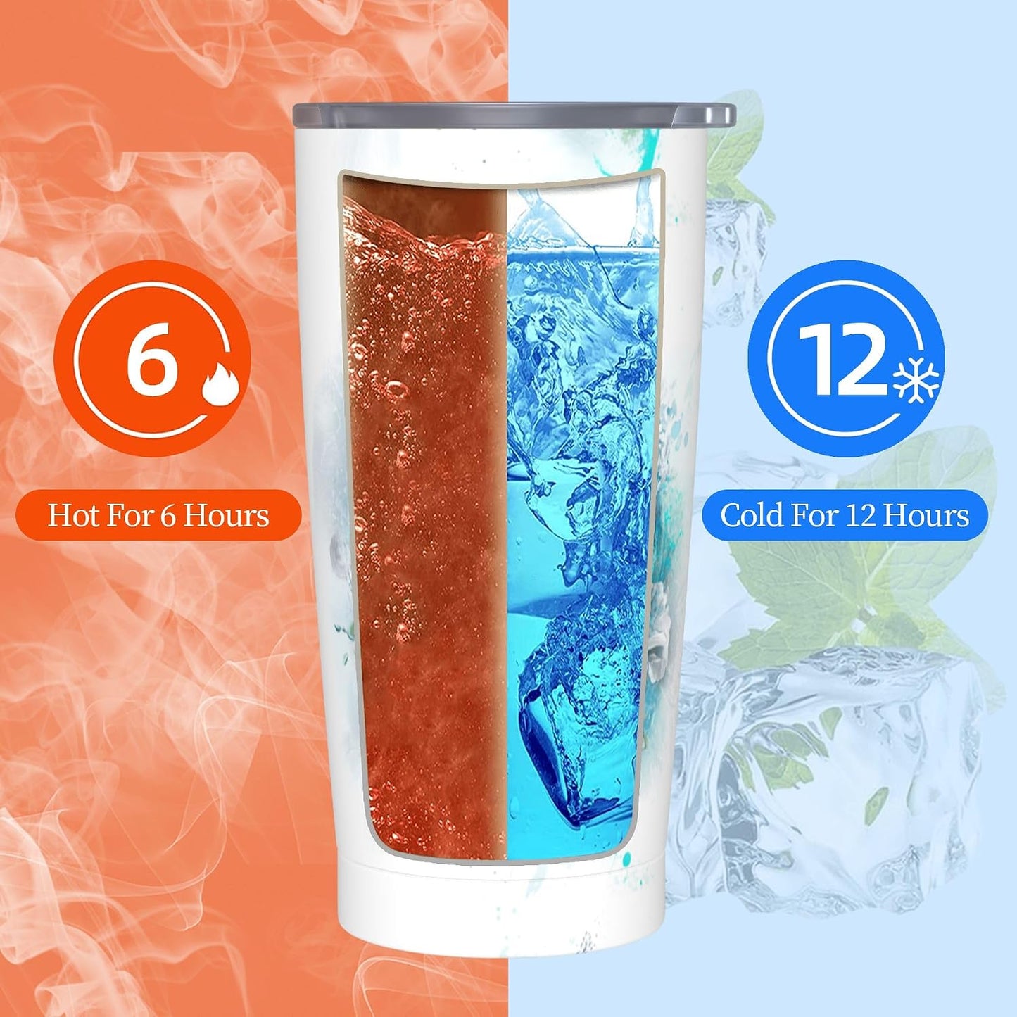Cat Tumbler with Straw Lid Insulated Travel Coffee Mug 20 OZ Stainless Steel Cup for Outdoor Car Office Kitchen
