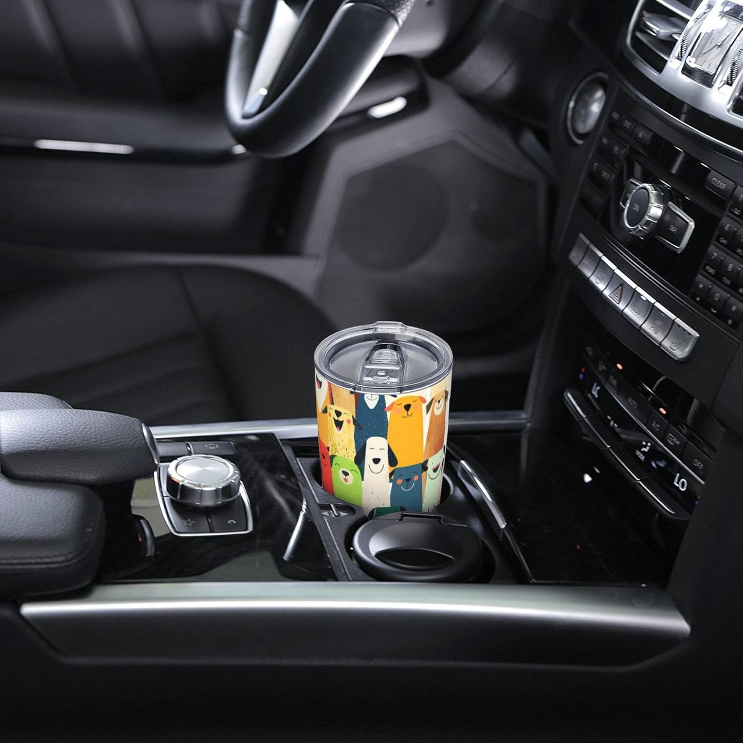 Cat Tumbler with Straw Lid Insulated Travel Coffee Mug 20 OZ Stainless Steel Cup for Outdoor Car Office Kitchen