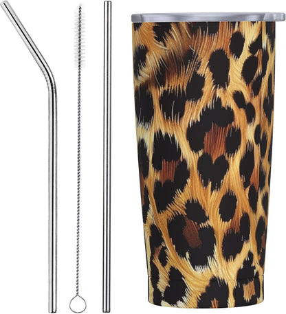Cat Tumbler with Straw Lid Insulated Travel Coffee Mug 20 OZ Stainless Steel Cup for Outdoor Car Office Kitchen