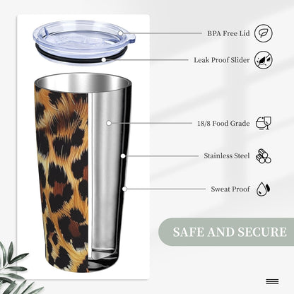 Cat Tumbler with Straw Lid Insulated Travel Coffee Mug 20 OZ Stainless Steel Cup for Outdoor Car Office Kitchen