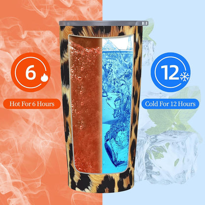 Cat Tumbler with Straw Lid Insulated Travel Coffee Mug 20 OZ Stainless Steel Cup for Outdoor Car Office Kitchen