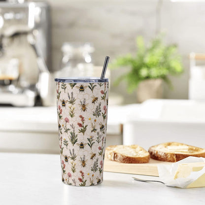 Cat Tumbler with Straw Lid Insulated Travel Coffee Mug 20 OZ Stainless Steel Cup for Outdoor Car Office Kitchen