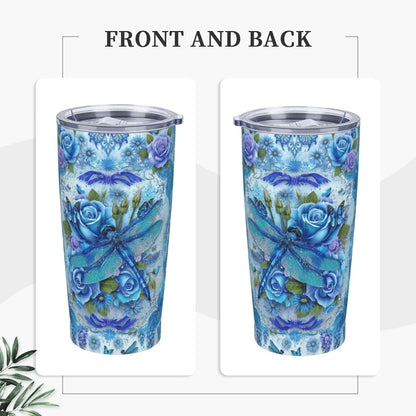 Cat Tumbler with Straw Lid Insulated Travel Coffee Mug 20 OZ Stainless Steel Cup for Outdoor Car Office Kitchen