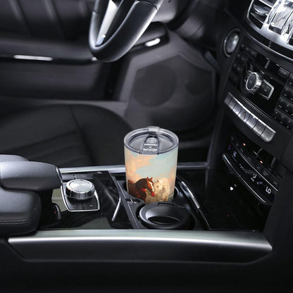 Cat Tumbler with Straw Lid Insulated Travel Coffee Mug 20 OZ Stainless Steel Cup for Outdoor Car Office Kitchen