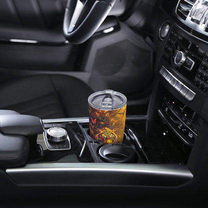 Cat Tumbler with Straw Lid Insulated Travel Coffee Mug 20 OZ Stainless Steel Cup for Outdoor Car Office Kitchen