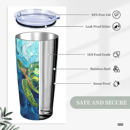 Cat Tumbler with Straw Lid Insulated Travel Coffee Mug 20 OZ Stainless Steel Cup for Outdoor Car Office Kitchen