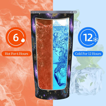 Cat Tumbler with Straw Lid Insulated Travel Coffee Mug 20 OZ Stainless Steel Cup for Outdoor Car Office Kitchen