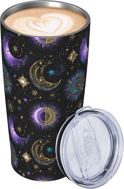 Cat Tumbler with Straw Lid Insulated Travel Coffee Mug 20 OZ Stainless Steel Cup for Outdoor Car Office Kitchen