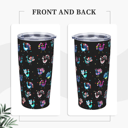 Cat Tumbler with Straw Lid Insulated Travel Coffee Mug 20 OZ Stainless Steel Cup for Outdoor Car Office Kitchen