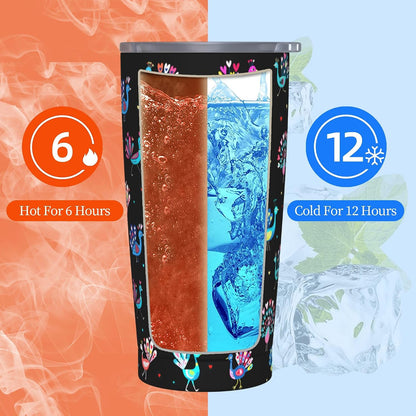 Cat Tumbler with Straw Lid Insulated Travel Coffee Mug 20 OZ Stainless Steel Cup for Outdoor Car Office Kitchen