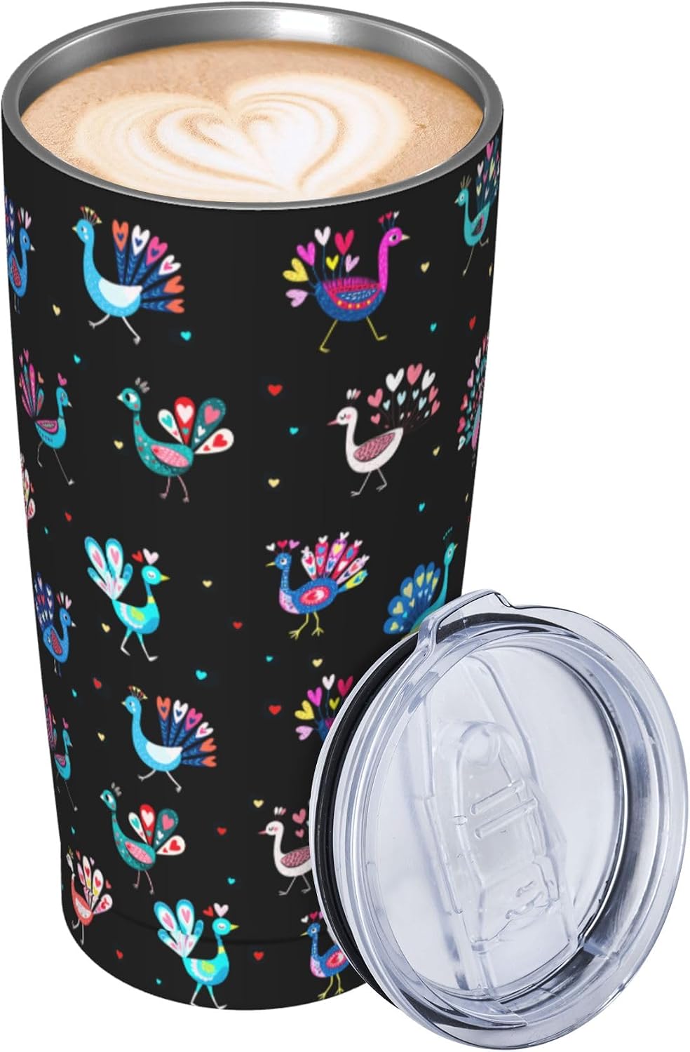 Cat Tumbler with Straw Lid Insulated Travel Coffee Mug 20 OZ Stainless Steel Cup for Outdoor Car Office Kitchen