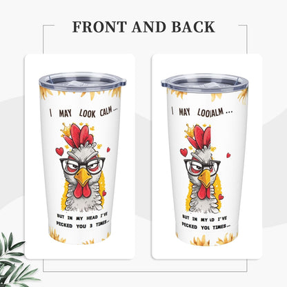 Cat Tumbler with Straw Lid Insulated Travel Coffee Mug 20 OZ Stainless Steel Cup for Outdoor Car Office Kitchen