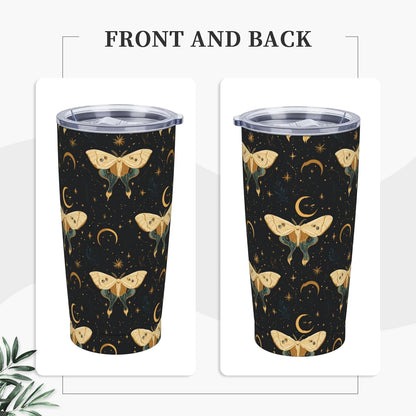 Cat Tumbler with Straw Lid Insulated Travel Coffee Mug 20 OZ Stainless Steel Cup for Outdoor Car Office Kitchen