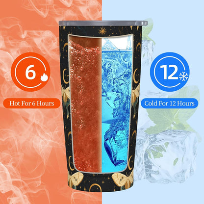 Cat Tumbler with Straw Lid Insulated Travel Coffee Mug 20 OZ Stainless Steel Cup for Outdoor Car Office Kitchen