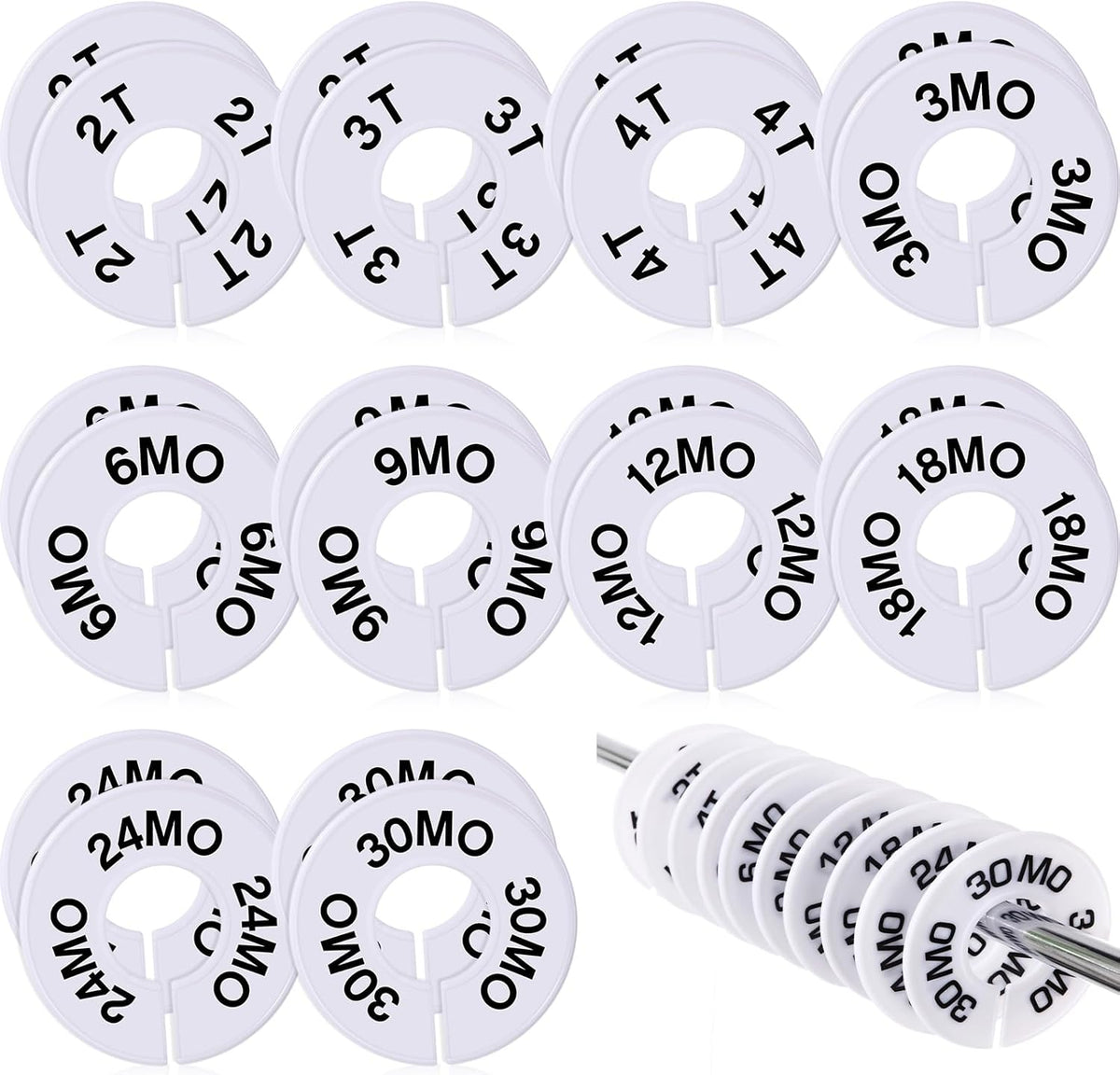 20 Round Closet Dividers for Clothing Rack Organizers