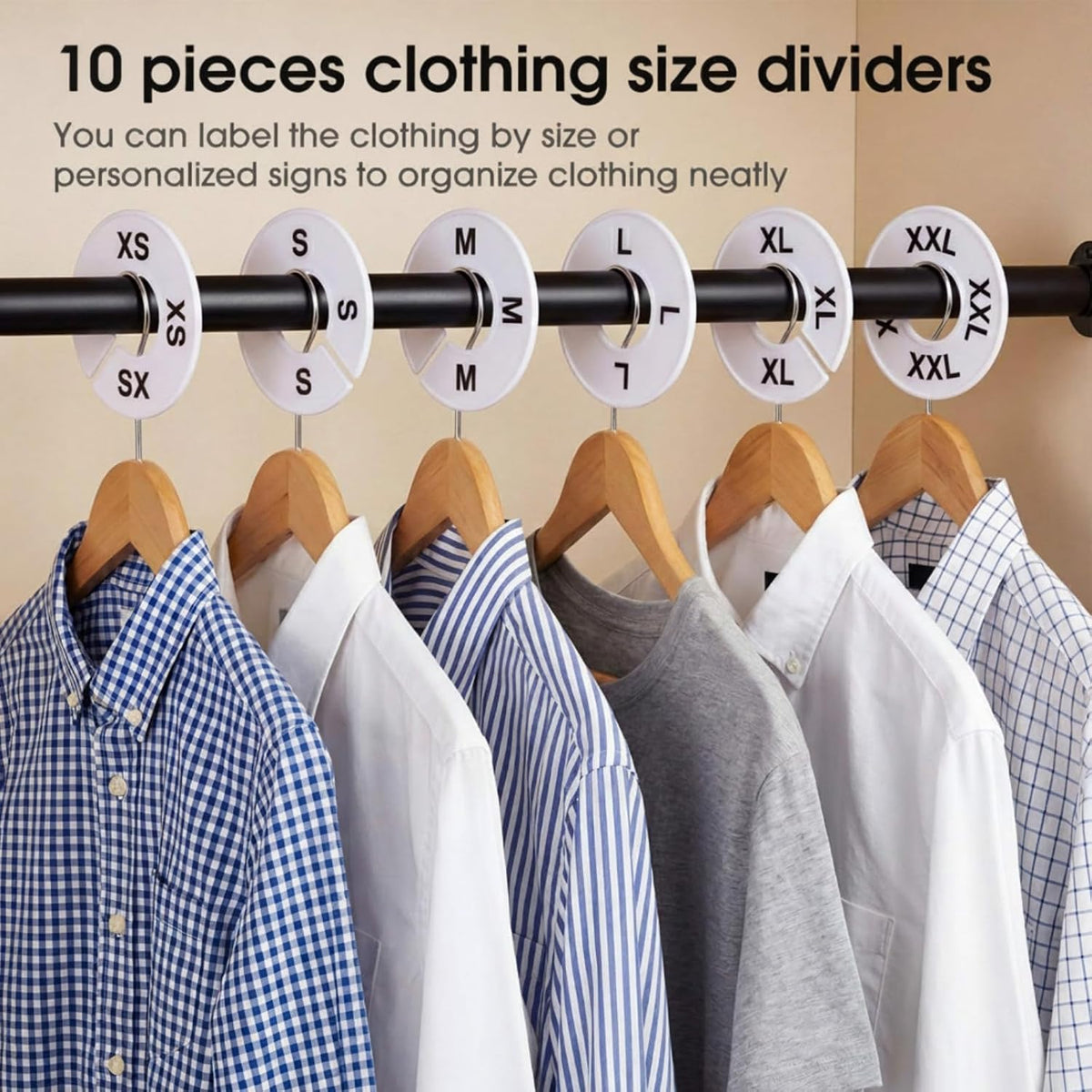 20 Round Closet Dividers for Clothing Rack Organizers