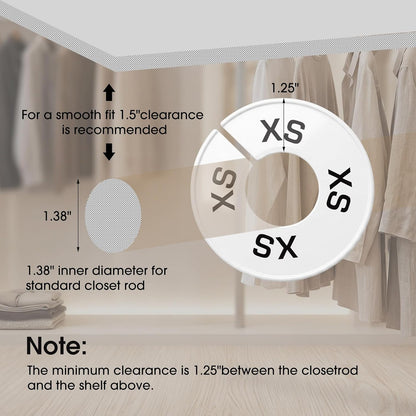 20 Round Closet Dividers for Clothing Rack Organizers