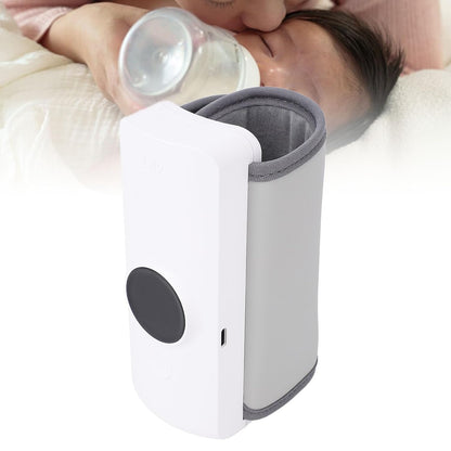 Portable Bottle Warmer, USB Rechargeable Travel Bottle Warmer Sleeve with 2x3000mAh Battery, Constant Temperature Fast Heating ABS Cover for On the Go Parents and Feeding